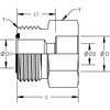 World Wide Fittings Male Flat Face O-Ring to Braze-On Bore Straight 4315X10X12